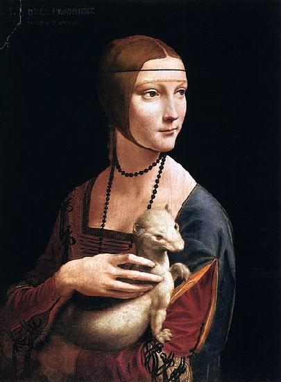LEONARDO da Vinci Portrait of Cecilia Gallerani China oil painting art